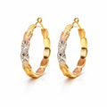 Pendientes 3 tonalidades de oro