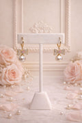 Aretes Moño de Perla Elegante
